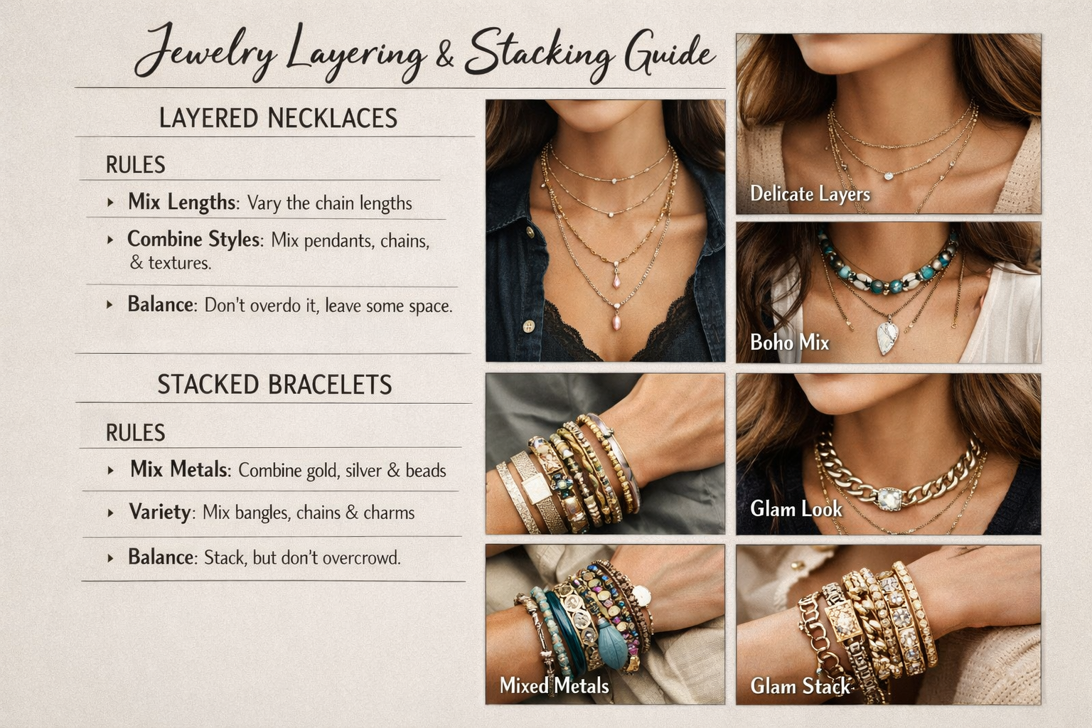 Takı kombinasyon kuralları ve örnekleri